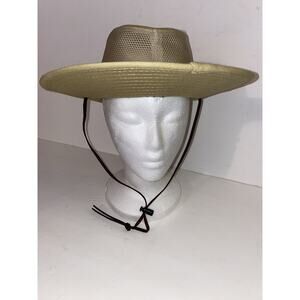 Dorfman Pacific Handmde Safari Fish Fabric Mesh Leather Strap Hat UV Protection